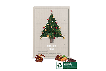 Goy greenlife - Weihnachten und Jahresende - Adventskalender mit RETTERGUT Mixschokolade